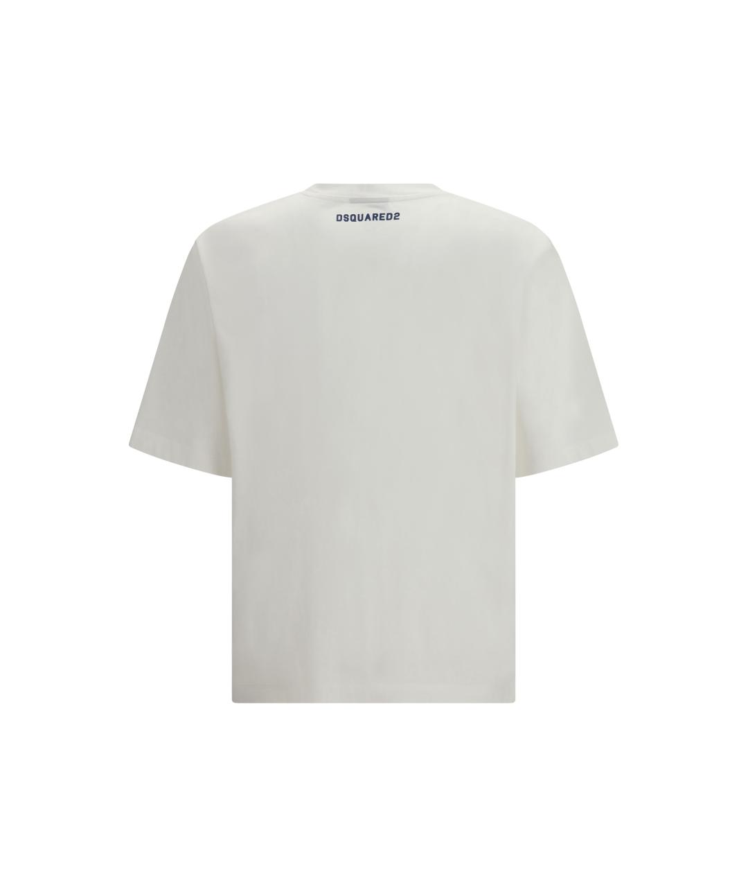 DSQUARED2 Белая хлопковая футболка, фото 2