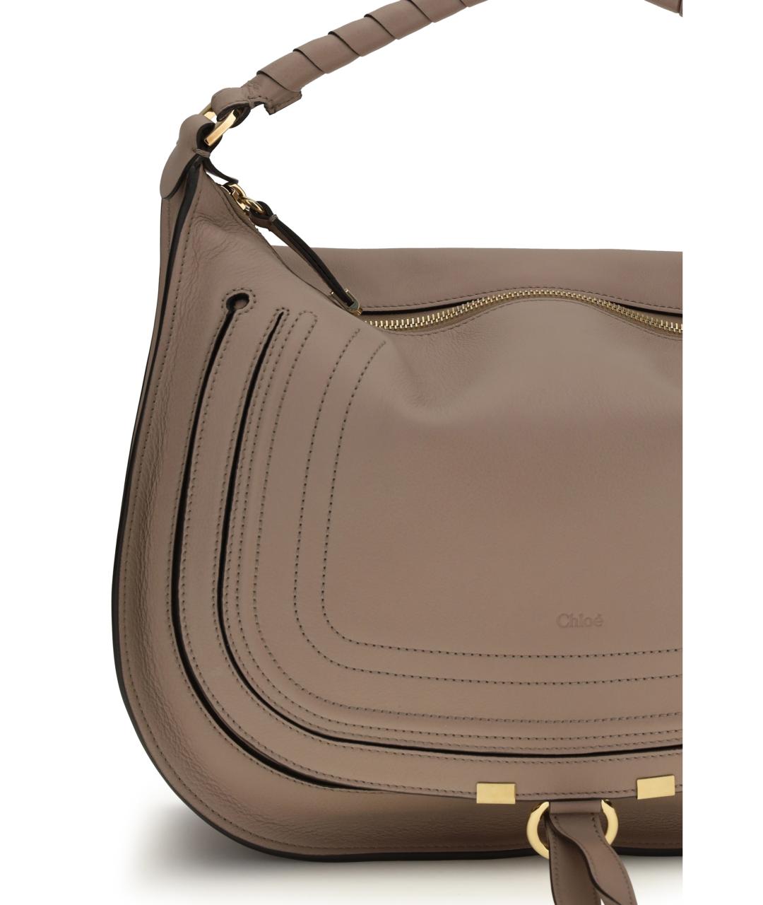 CHLOE Коричневая кожаная сумка через плечо, фото 4
