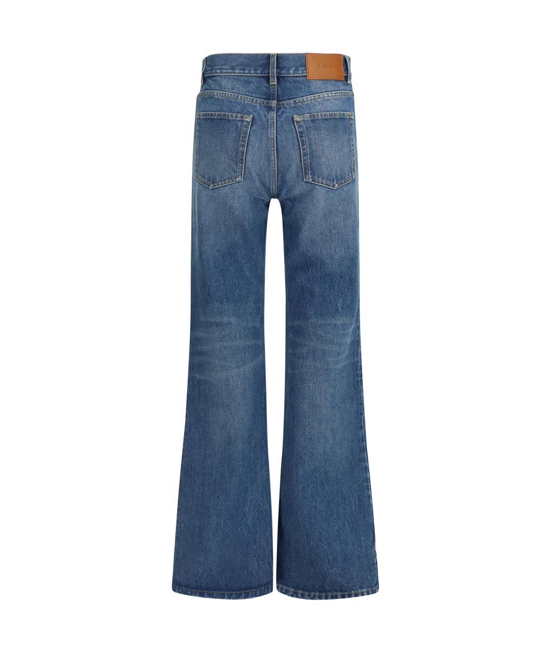 CHLOE Синие хлопковые джинсы клеш, фото 2
