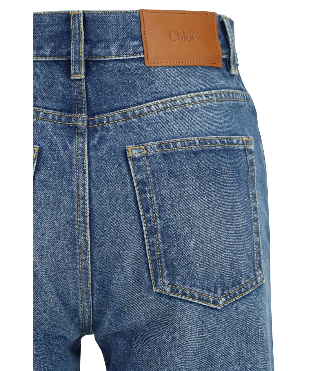 CHLOE Синие хлопковые джинсы клеш, фото 3