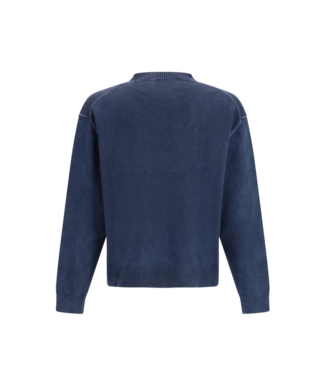 DSQUARED2 Синий хлопковый джемпер / свитер, фото 2