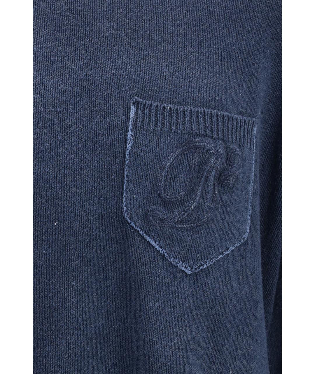 DSQUARED2 Синий хлопковый джемпер / свитер, фото 3