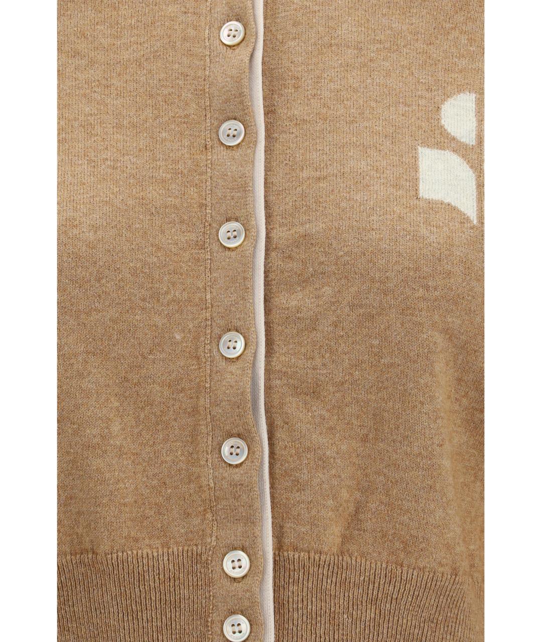 ISABEL MARANT ETOILE Бежевый хлопковый кардиган, фото 3