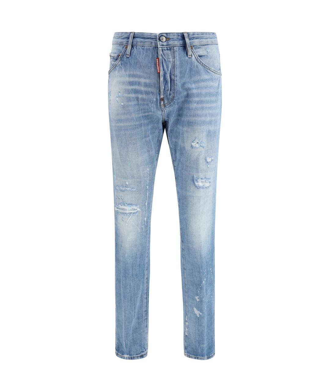 DSQUARED2 Голубые хлопковые джинсы скинни, фото 1