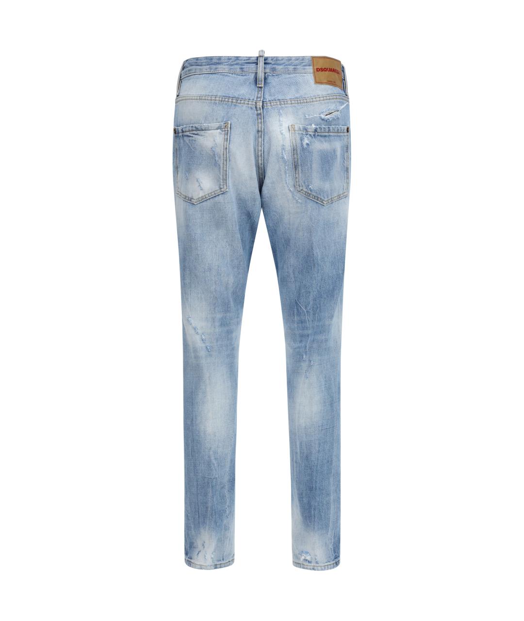 DSQUARED2 Голубые хлопковые джинсы скинни, фото 2