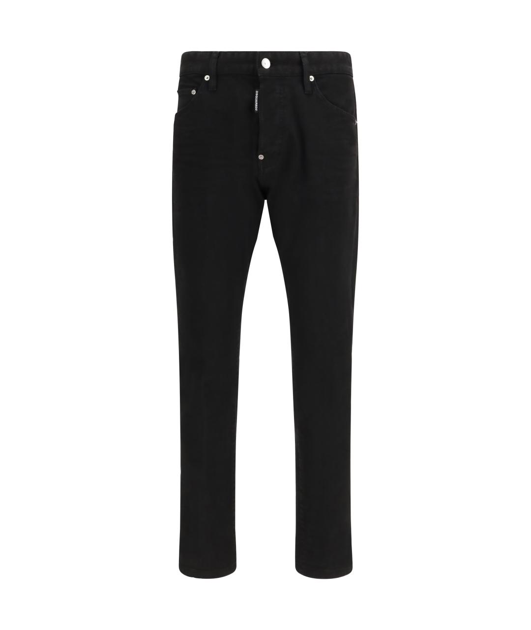 DSQUARED2 Черные хлопковые прямые джинсы, фото 1