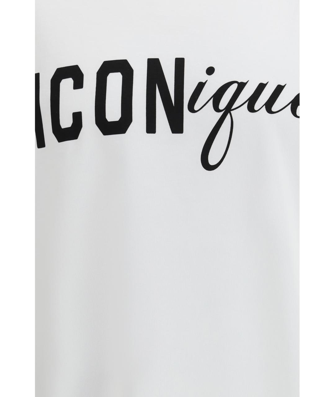 DSQUARED2 Белая хлопковая футболка, фото 3