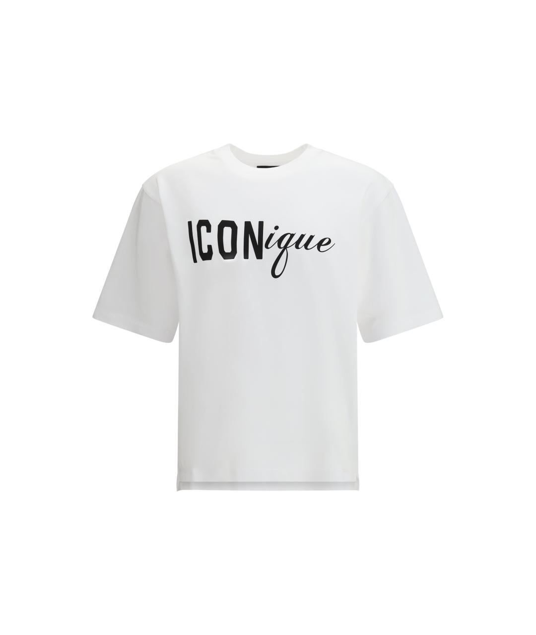 DSQUARED2 Белая хлопковая футболка, фото 4