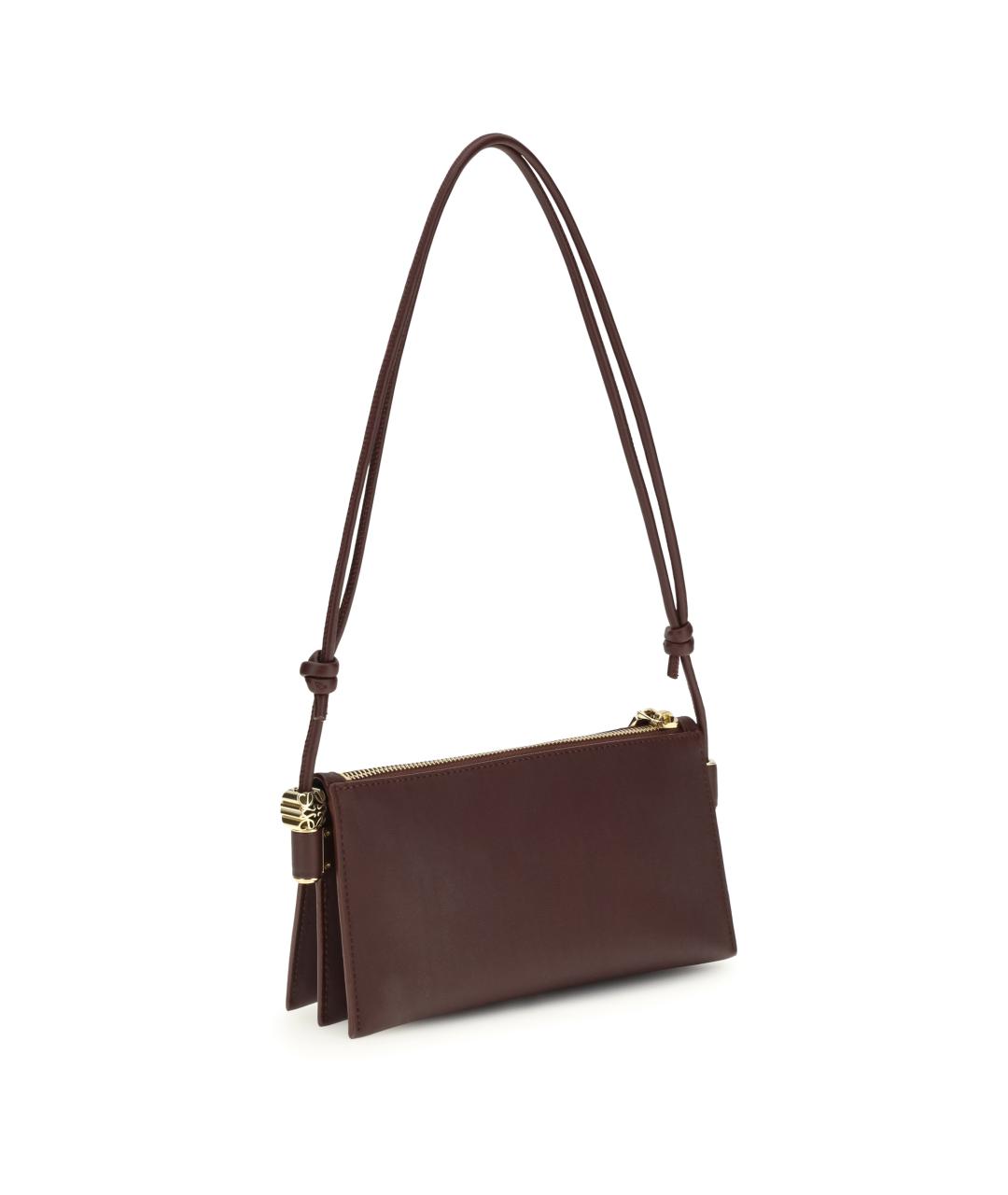 LOEWE Бордовая кожаная сумка через плечо, фото 3