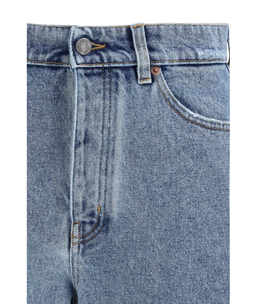 CHLOE Синие хлопковые прямые джинсы, фото 3