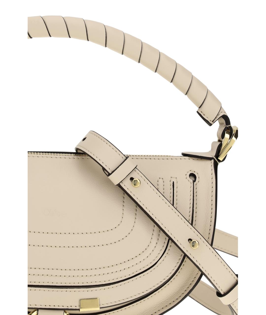 CHLOE Белая кожаная сумка через плечо, фото 4