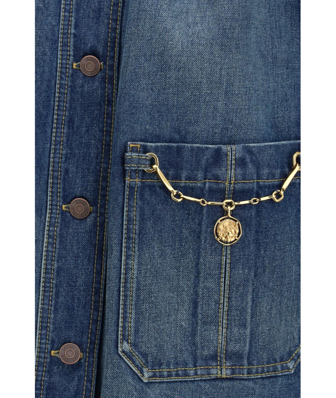 CHLOE Темно-синяя хлопковая куртка, фото 3