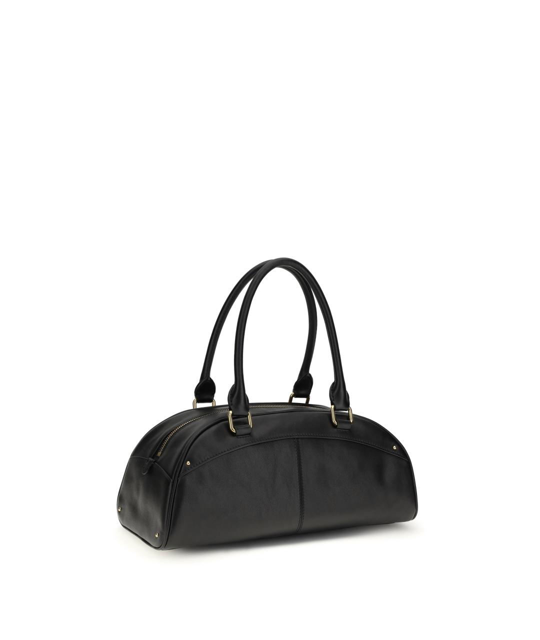 CHLOE Черная кожаная сумка с короткими ручками, фото 3