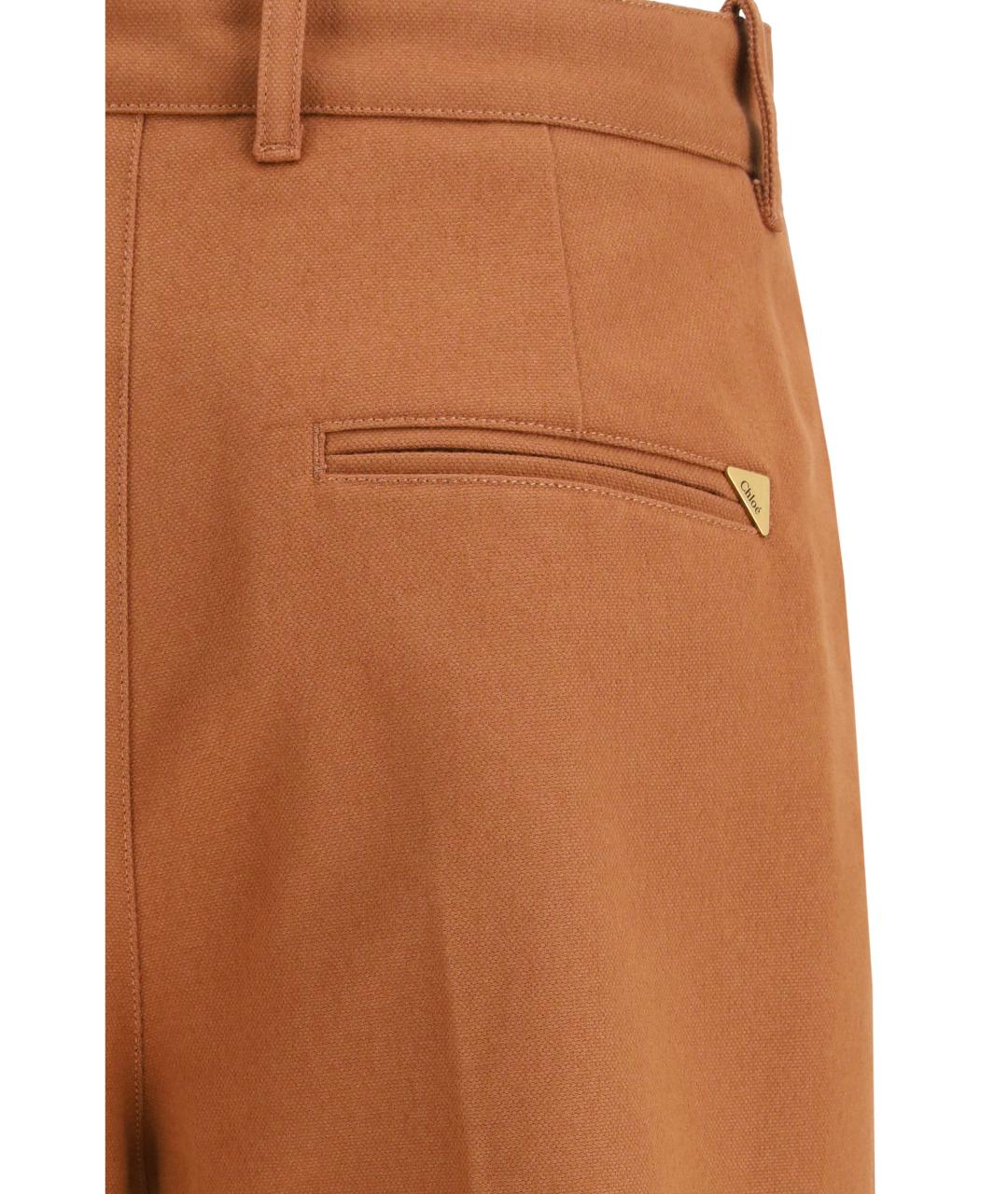 CHLOE Коричневые хлопковые джинсы клеш, фото 3
