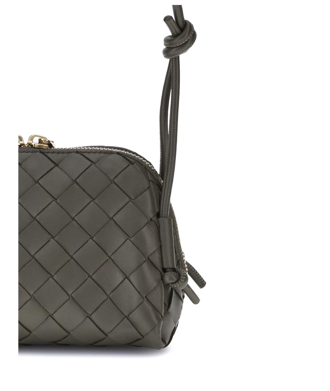 BOTTEGA VENETA Зеленая кожаная сумка через плечо, фото 4