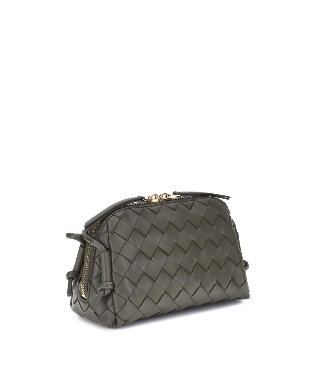 BOTTEGA VENETA Зеленая кожаная сумка через плечо, фото 3