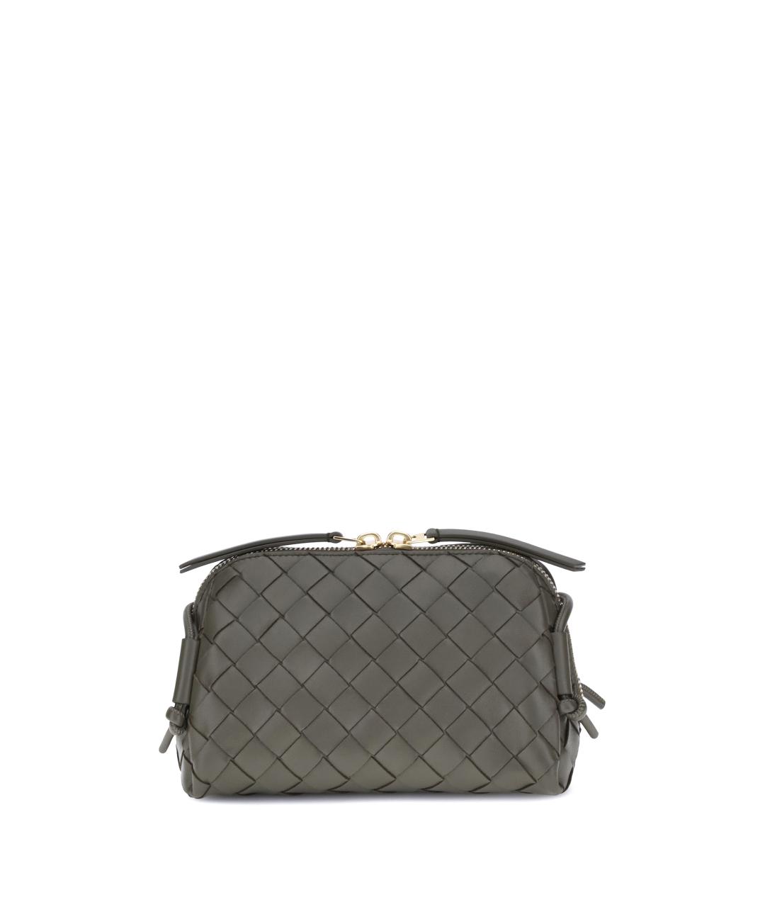 BOTTEGA VENETA Зеленая кожаная сумка через плечо, фото 1