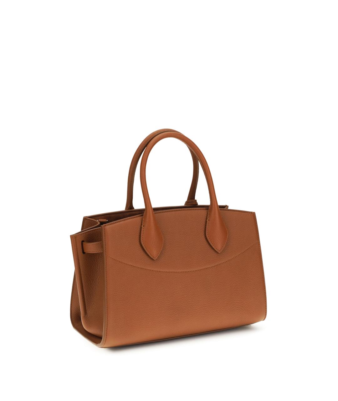 FERRAGAMO Коричневая кожаная сумка тоут, фото 3