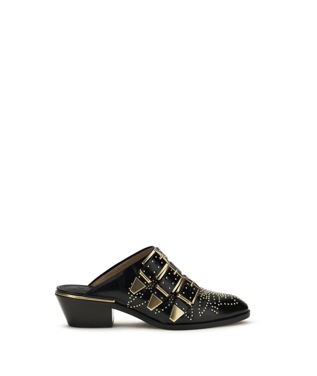 CHLOE Черные кожаные сандалии, фото 1