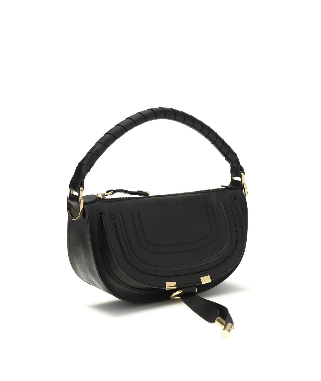 CHLOE Черная кожаная сумка через плечо, фото 2