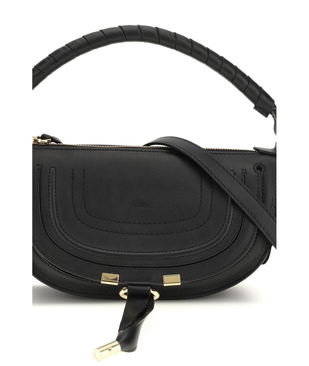 CHLOE Черная кожаная сумка через плечо, фото 4