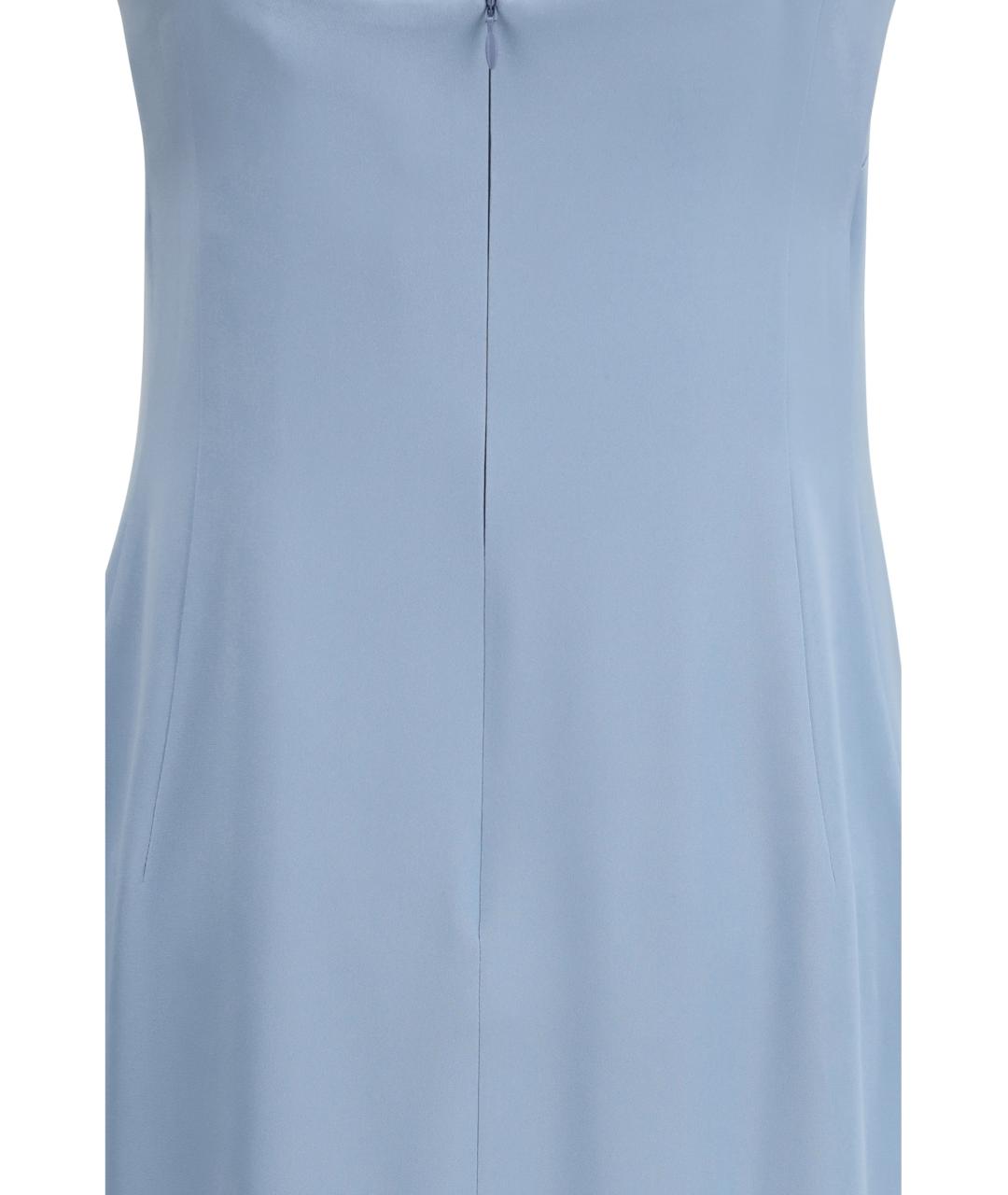 DI STAVNITSER Голубое шелковое коктейльное платье, фото 3