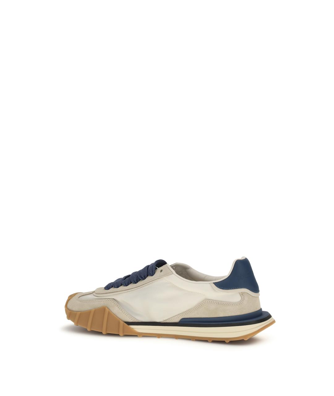 DOLCE&GABBANA Бежевые текстильные низкие кроссовки / кеды, фото 3