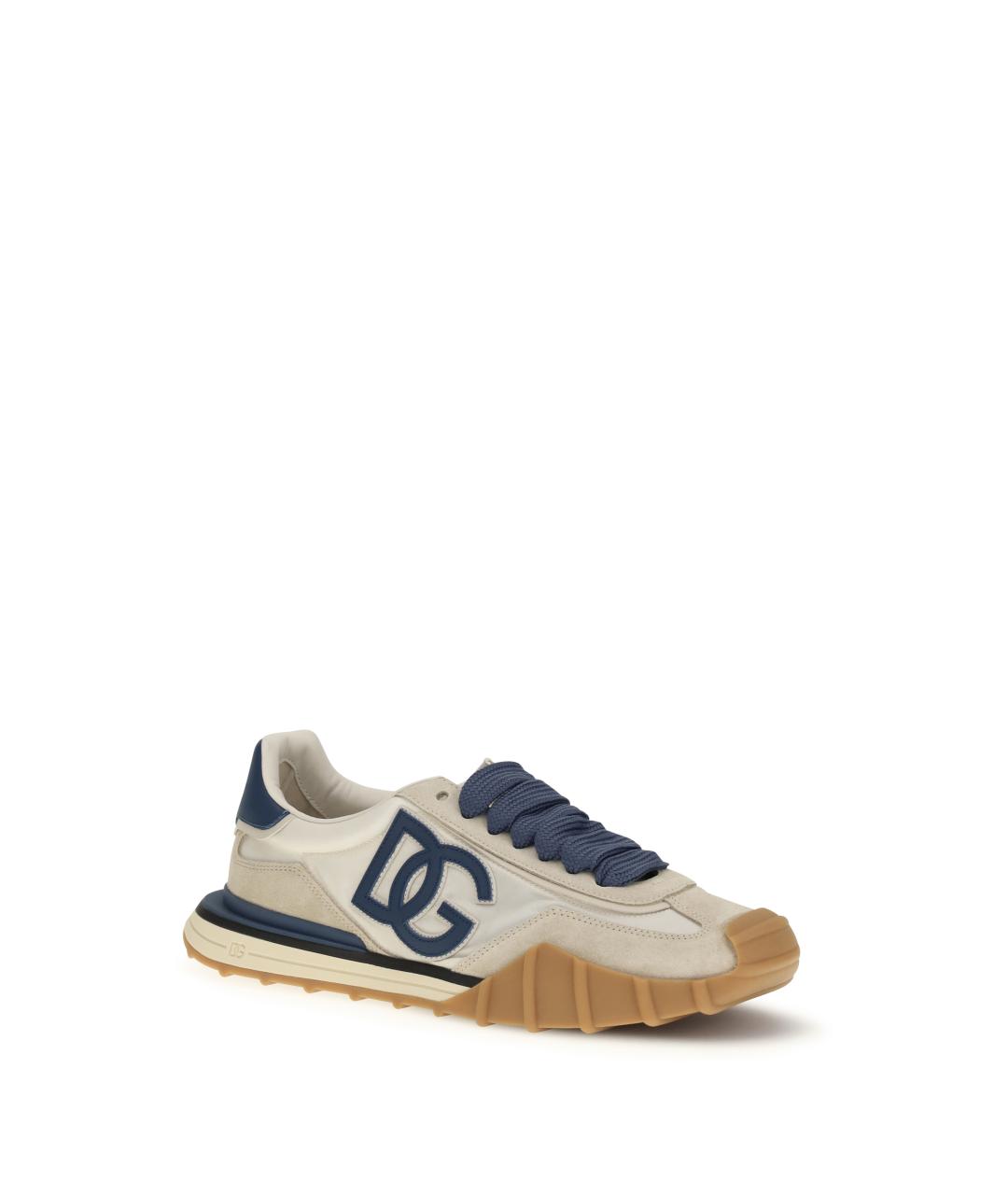 DOLCE&GABBANA Бежевые текстильные низкие кроссовки / кеды, фото 2