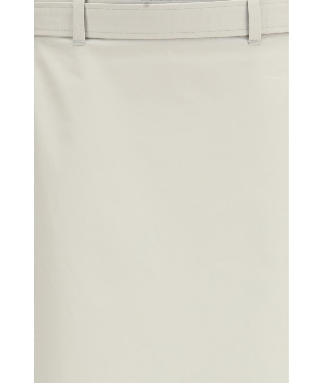 RIER Белая хлопковая юбка миди, фото 3