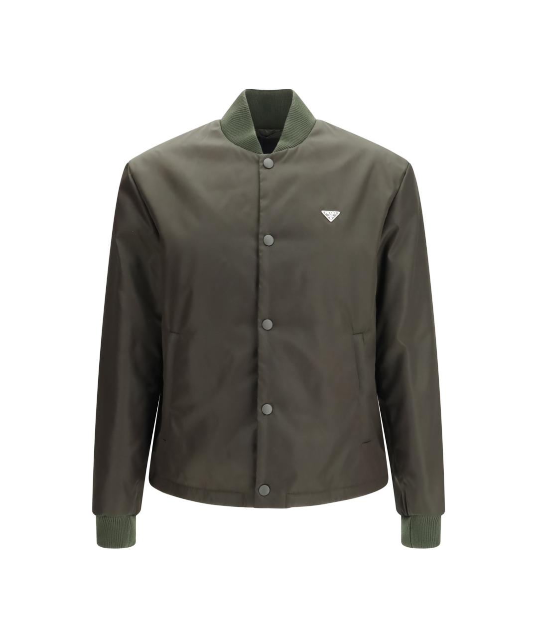 PRADA Зеленая синтетическая куртка, фото 1