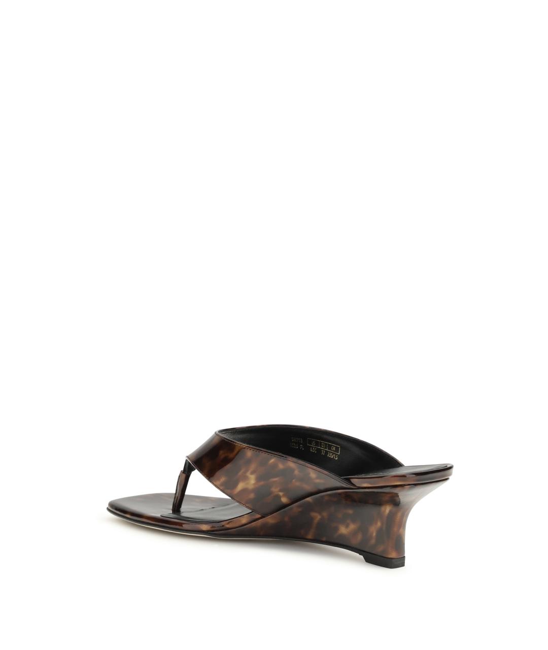 STUART WEITZMAN Коричневые кожаные босоножки, фото 3