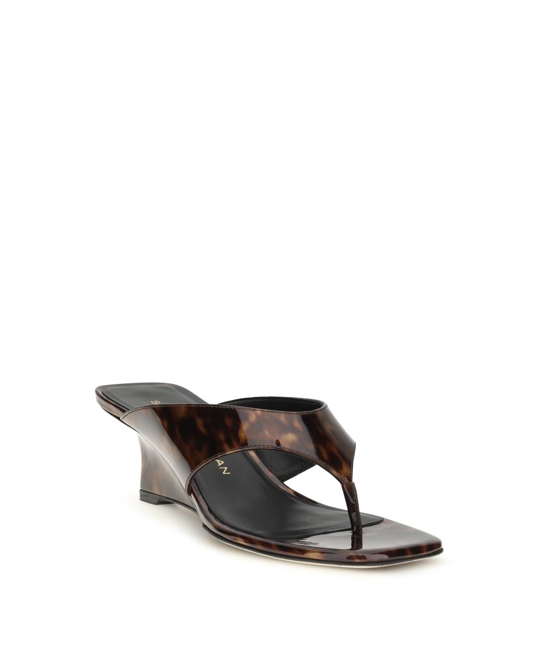 STUART WEITZMAN Коричневые кожаные босоножки, фото 2