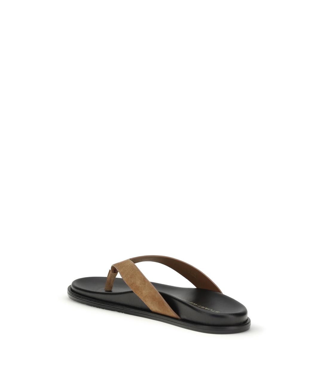 STUART WEITZMAN Бежевые кожаные сандалии, фото 3