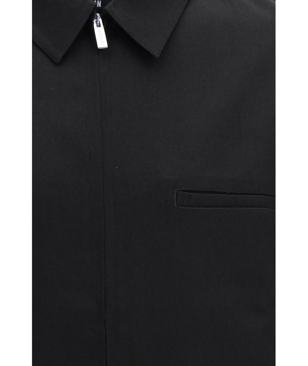 JACQUEMUS Черная шерстяная классическая рубашка, фото 3