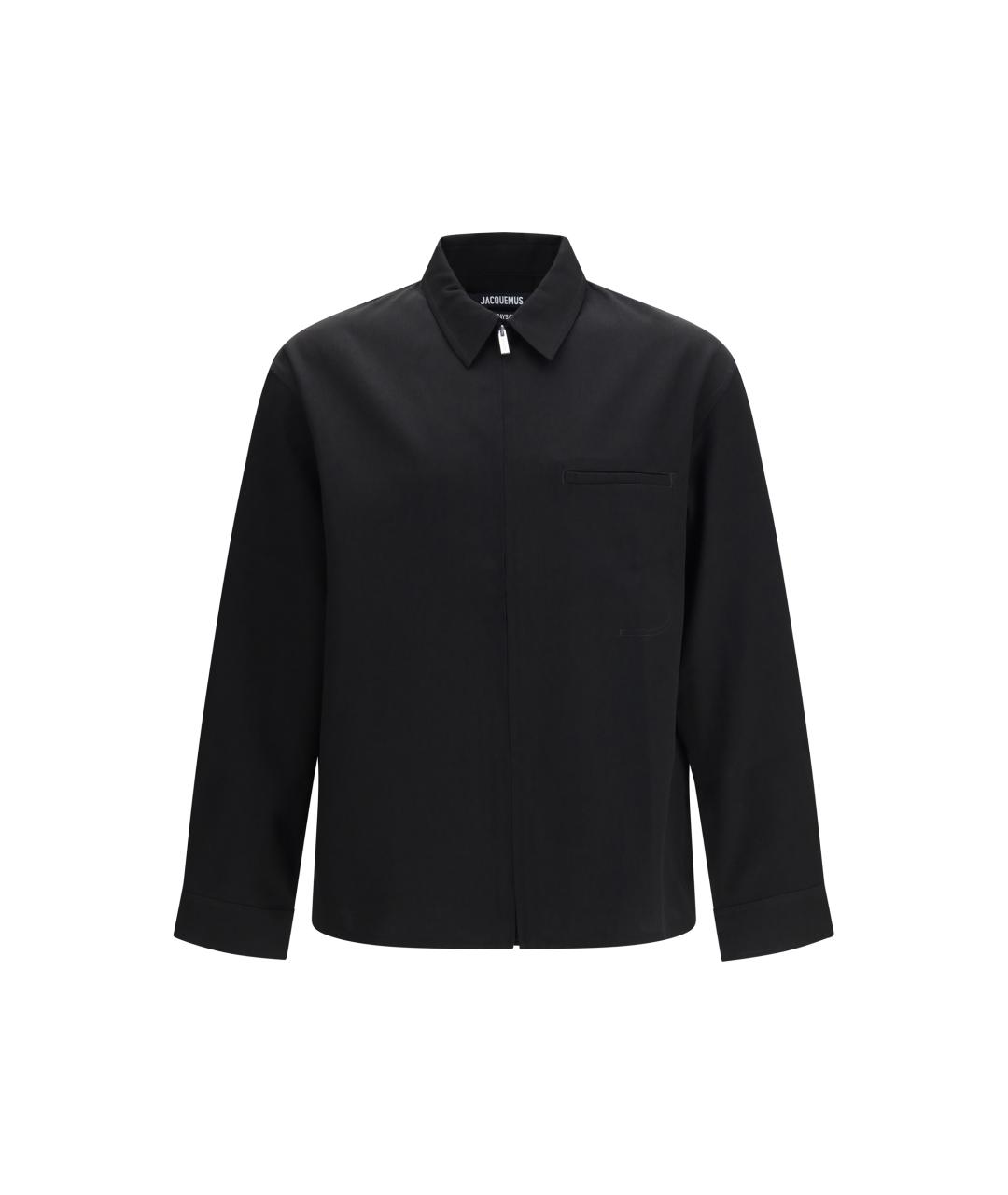 JACQUEMUS Черная шерстяная классическая рубашка, фото 1