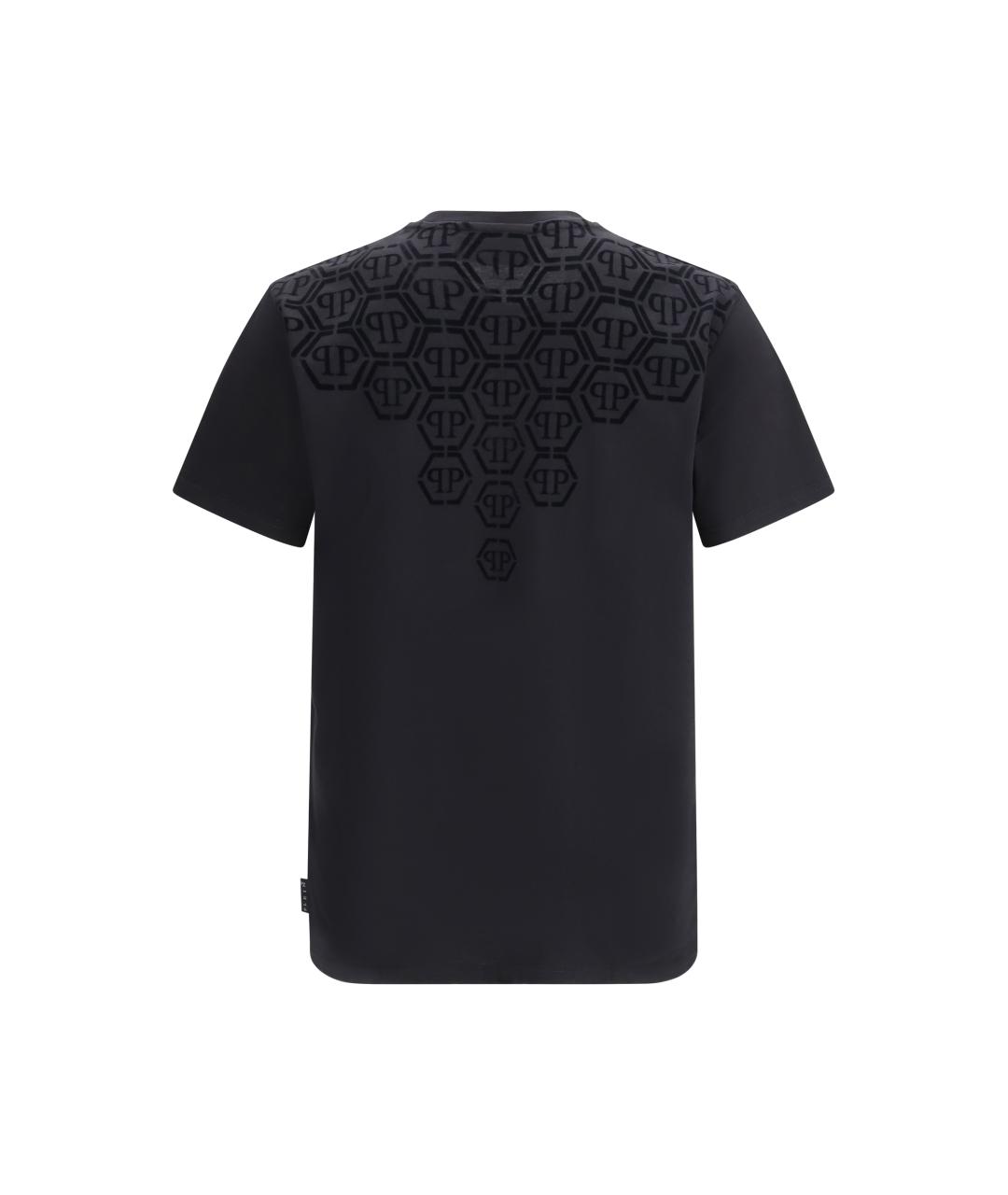 PHILIPP PLEIN Черная хлопковая футболка, фото 2