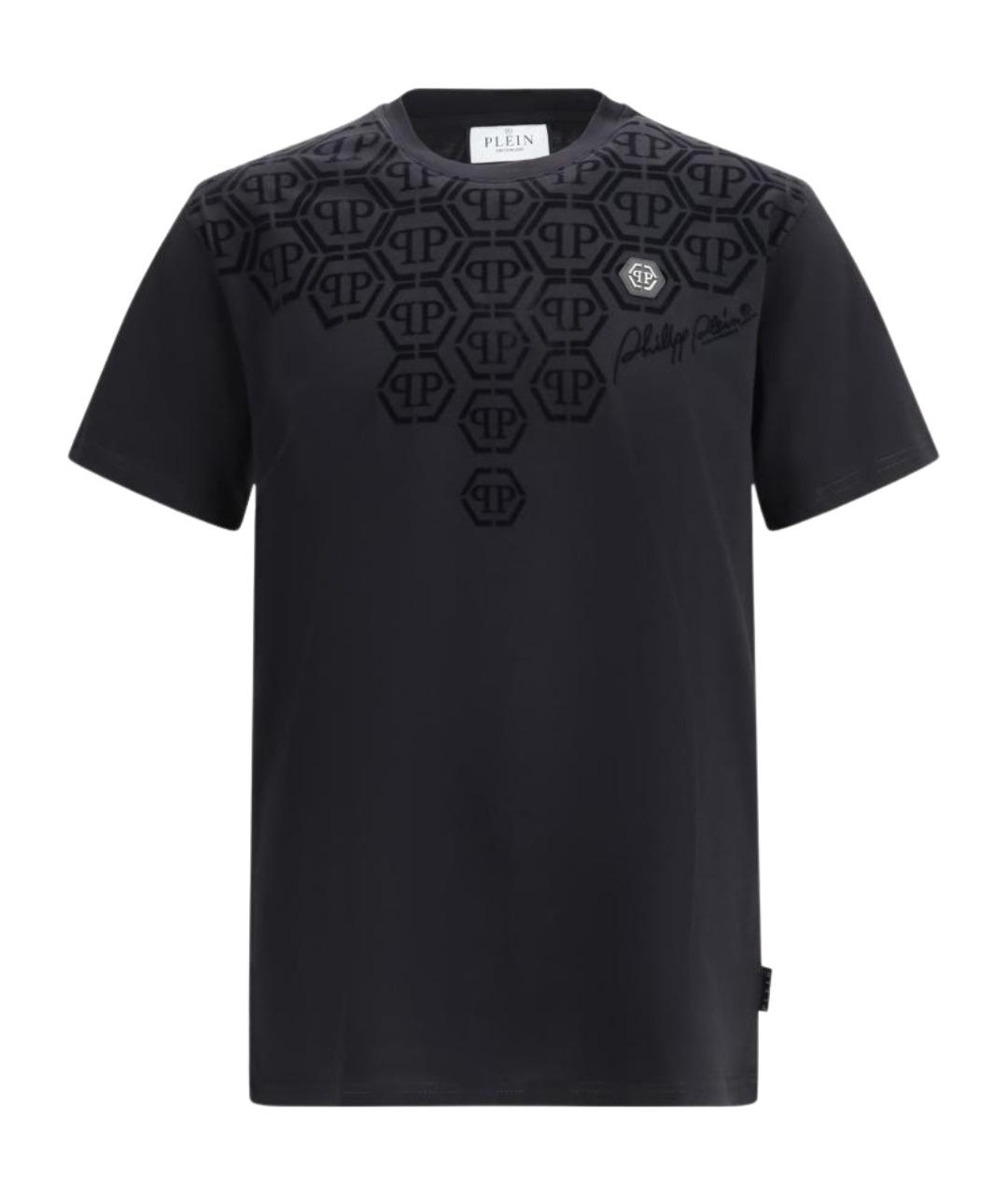 PHILIPP PLEIN Черная хлопковая футболка, фото 1