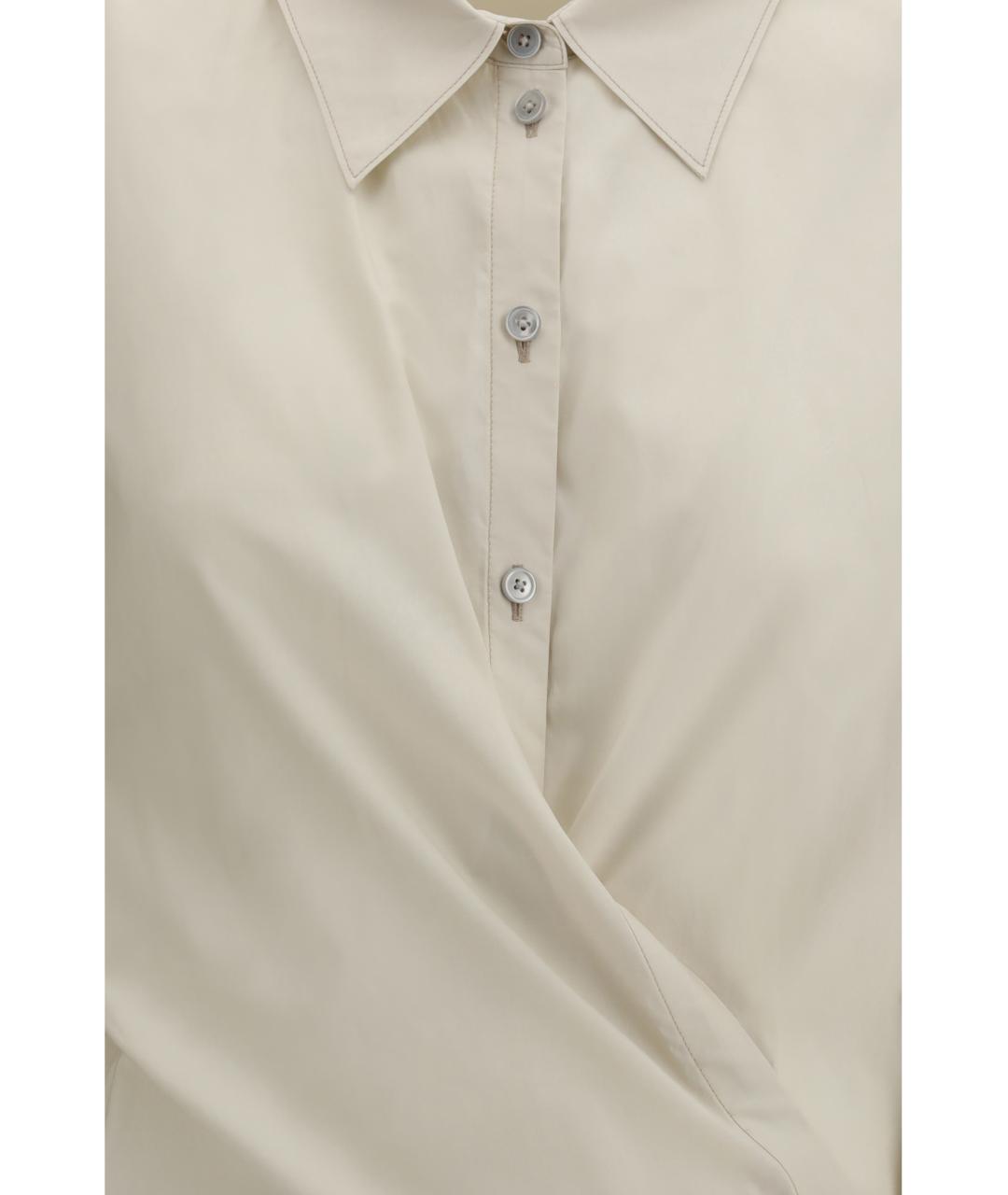 LEMAIRE Бежевая хлопковая рубашка, фото 3