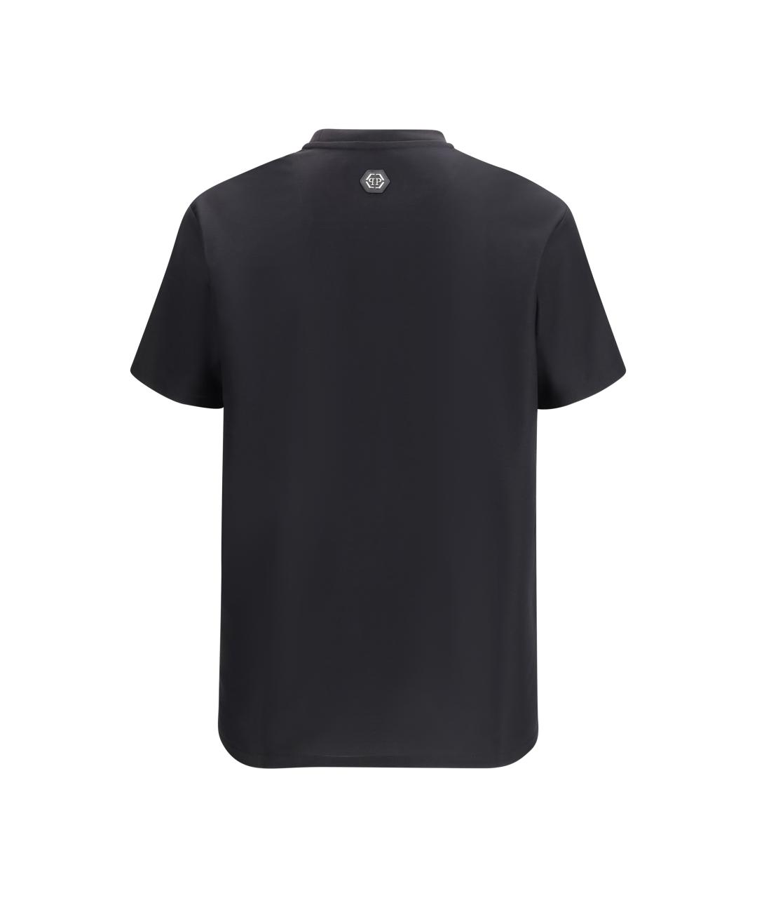 PHILIPP PLEIN Черная хлопковая футболка, фото 2