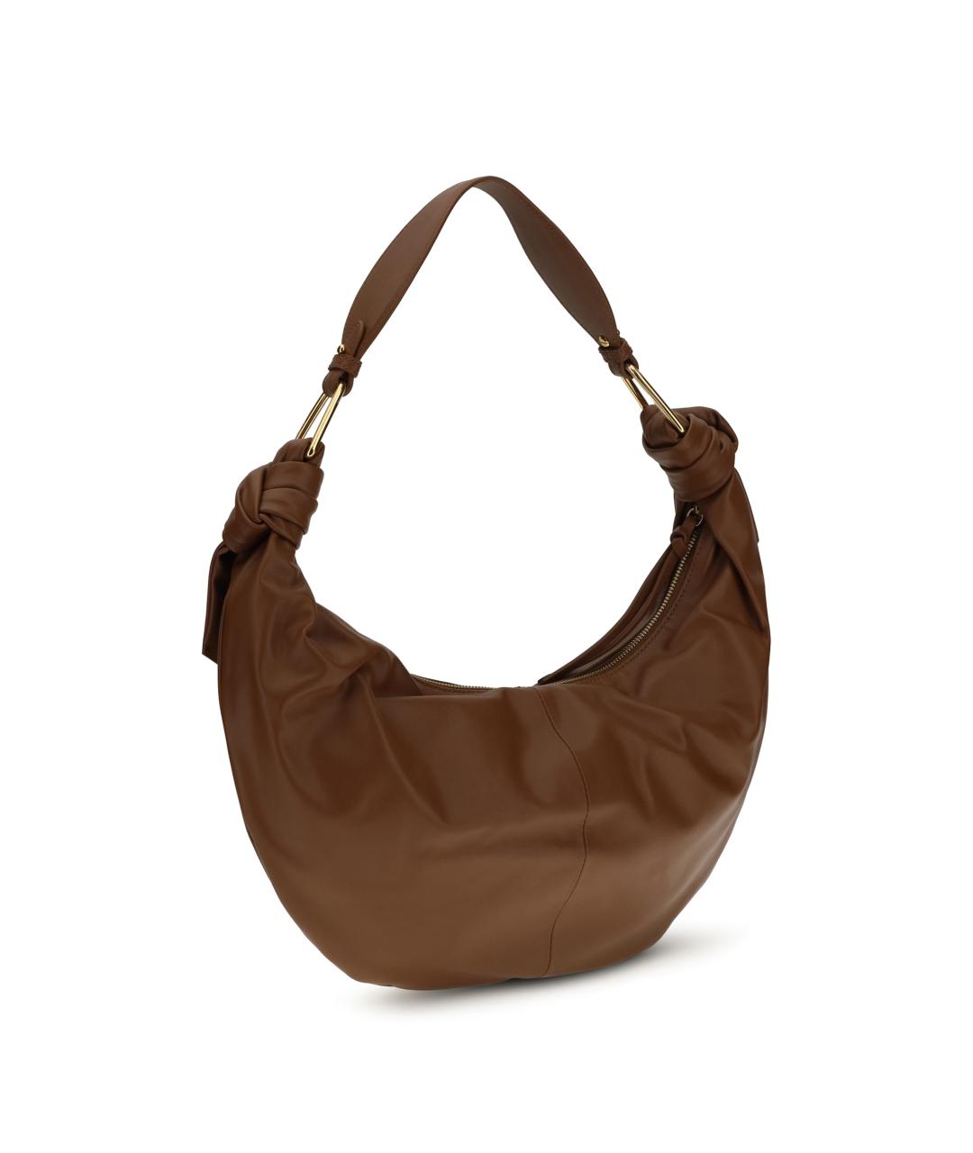 COCCINELLE Коричневая кожаная сумка через плечо, фото 3