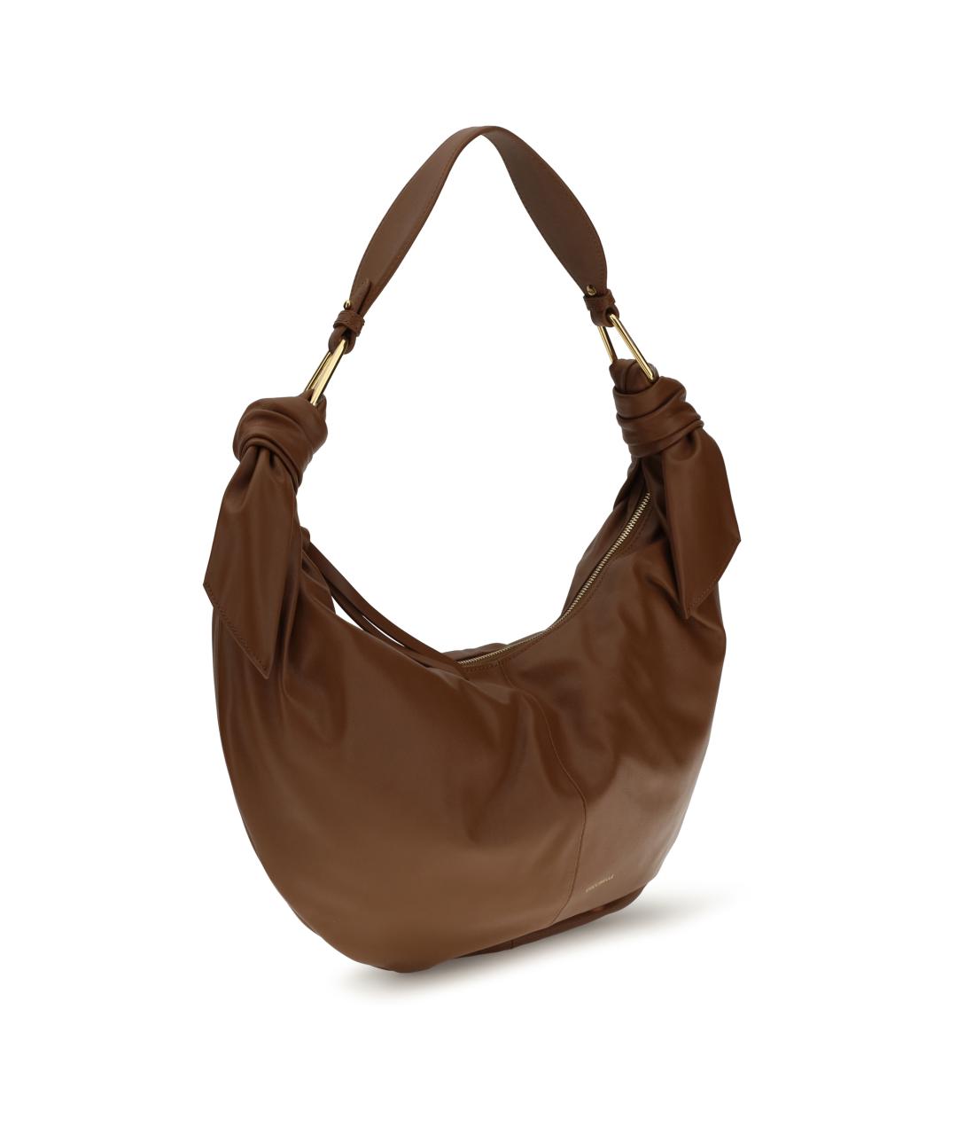 COCCINELLE Коричневая кожаная сумка через плечо, фото 2