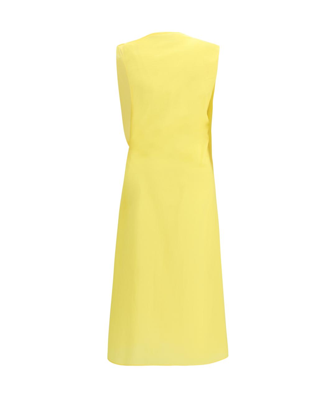 JACQUEMUS Желтое хлопковое повседневное платье, фото 2