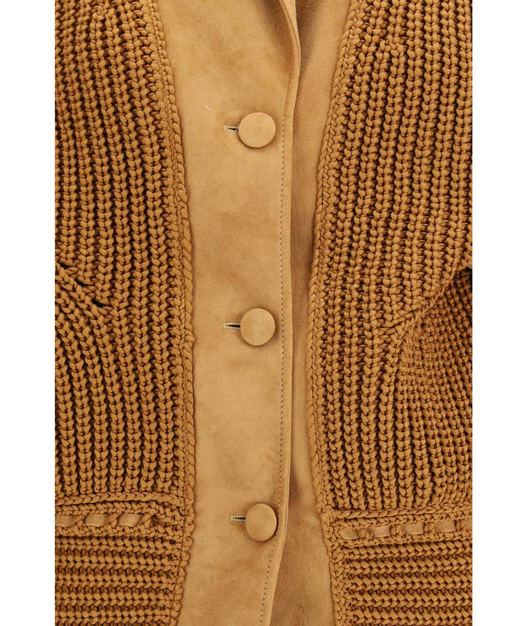 ERMANNO SCERVINO Коричневый хлопковый кардиган, фото 3
