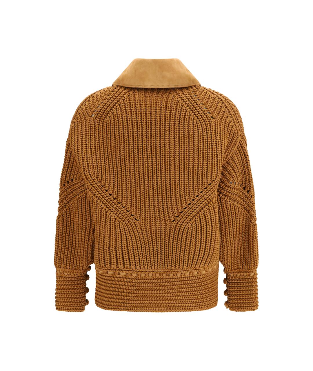 ERMANNO SCERVINO Коричневый хлопковый кардиган, фото 2