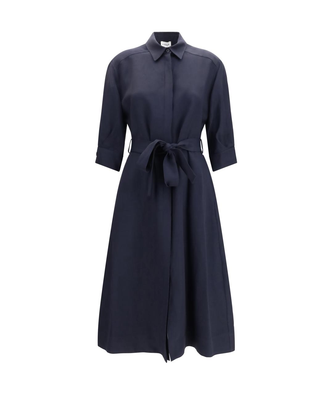 P.A.R.O.S.H. Темно-синее вискозное повседневное платье, фото 1