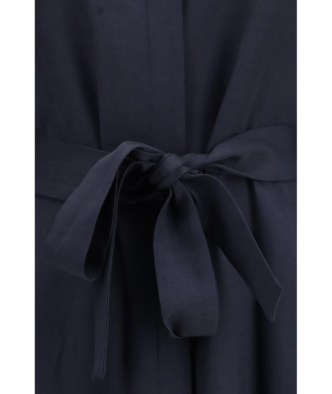 P.A.R.O.S.H. Темно-синее вискозное повседневное платье, фото 3