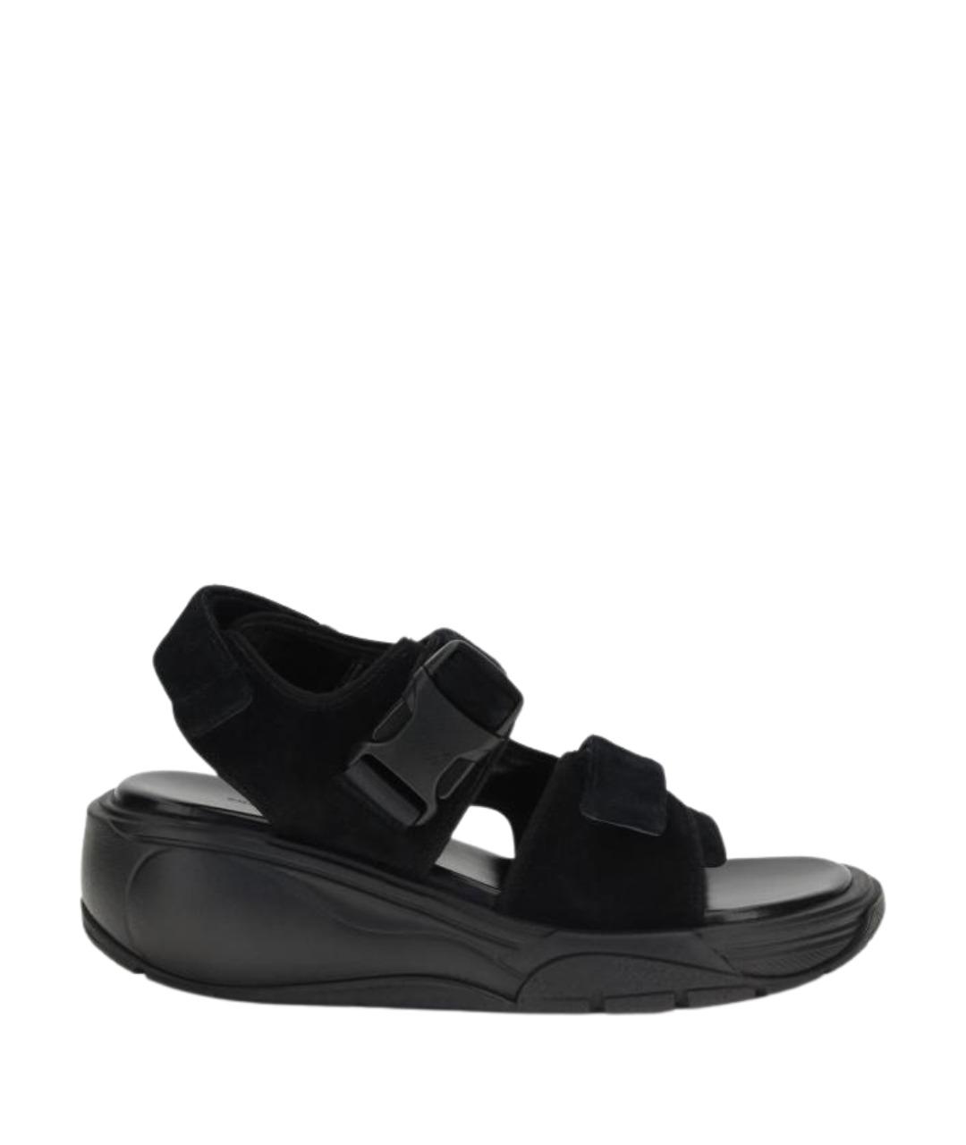 PHOEBE PHILO Черные синтетические сандалии, фото 1