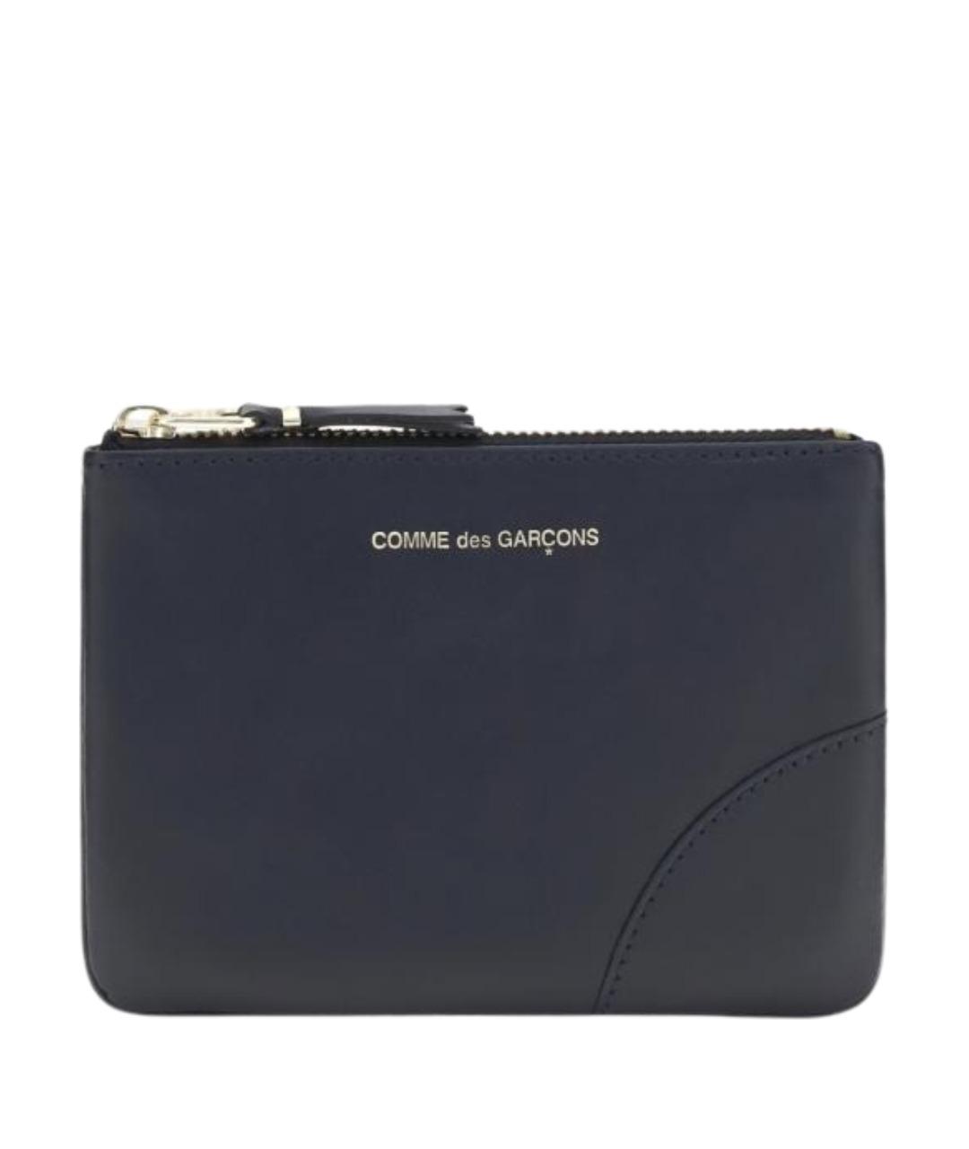 COMME DES GARÇONS Темно-синий кожаный кошелек, фото 1