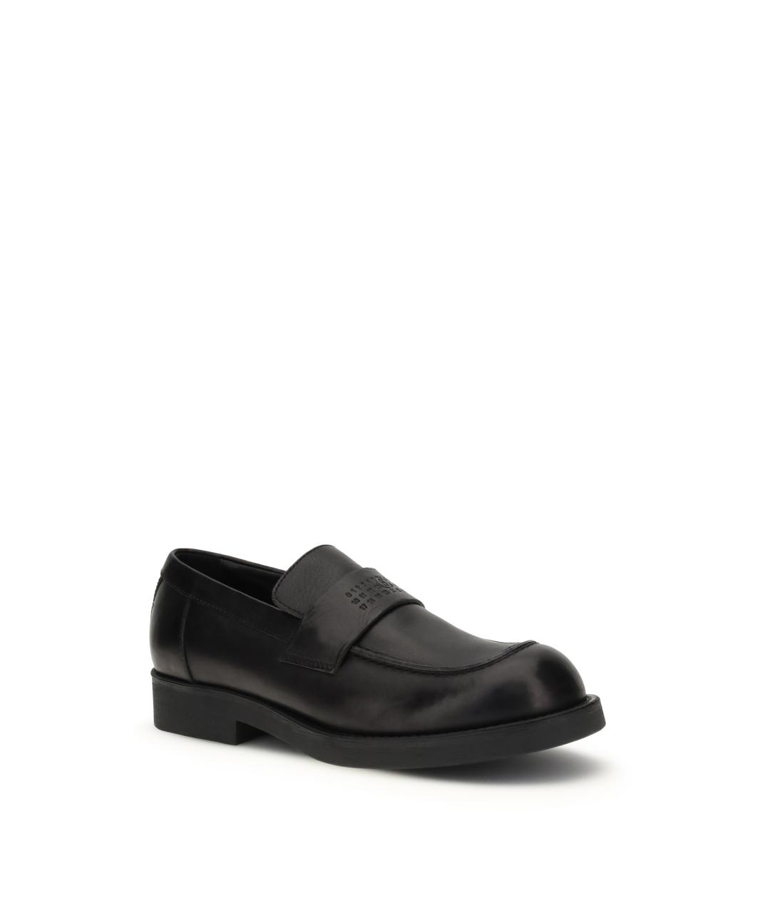 MM6 MAISON MARGIELA Черные кожаные лоферы, фото 2