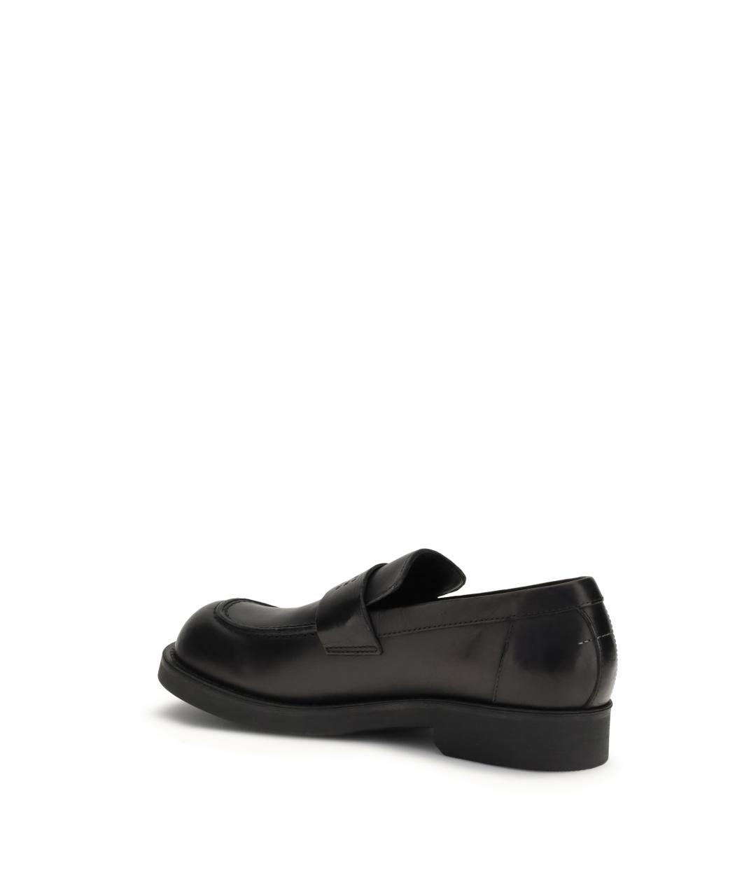 MM6 MAISON MARGIELA Черные кожаные лоферы, фото 3